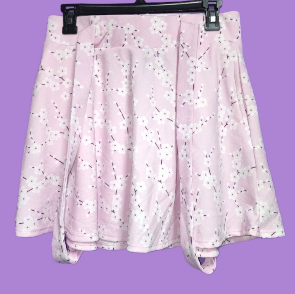 Midnight Hour: Pink Sakura Suspender Skirt - Picture 5 of 7